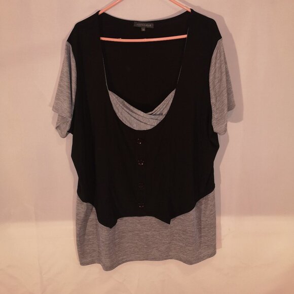 Addition Elle Ladies Short Sleeves Fooler Top/Tunic - Picture 1 of 6